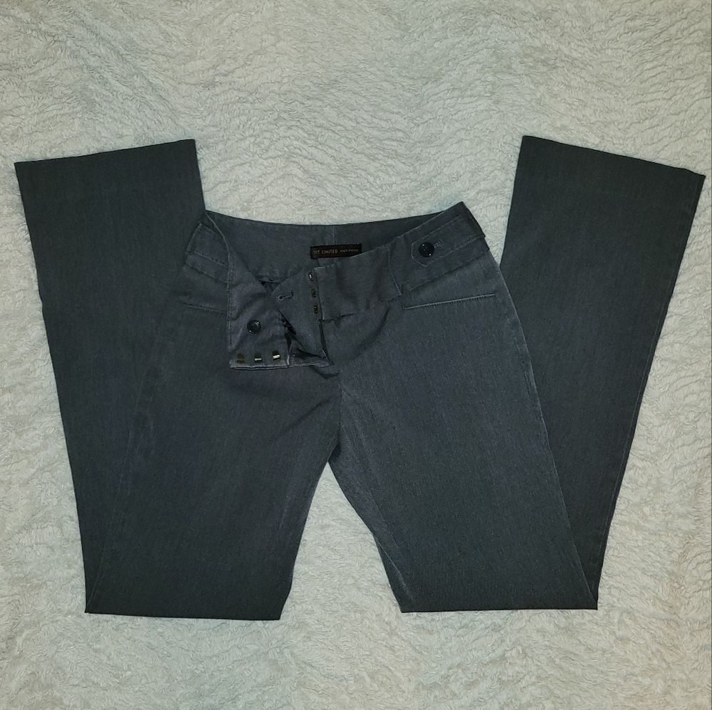 The Limited Exact Stretch Trouser Dress Pants Charcoal Grey 0 regular